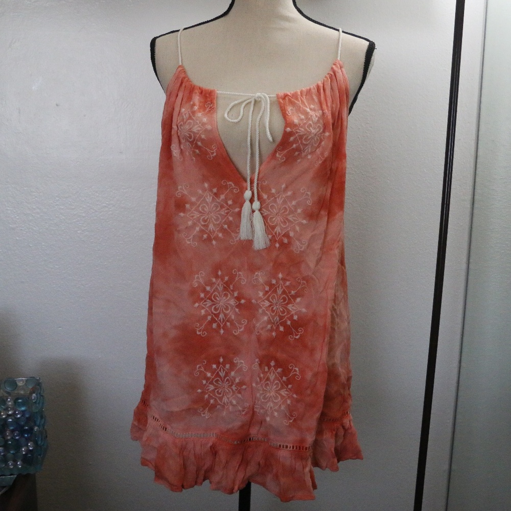 En Creme Rope Neckline Mini Sundress